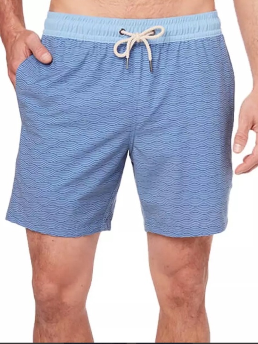 Fair Harbor Men's Fair Harbor The Bayberry Swim Trunks Size Medium Blue Wave